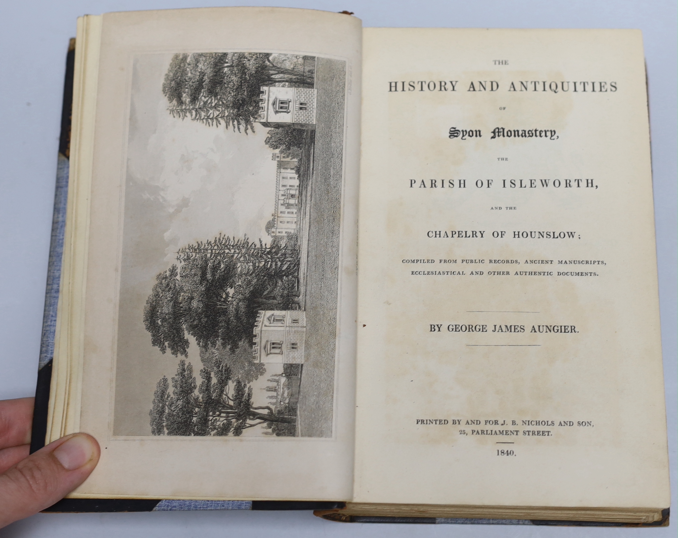 LONDON: Nelson, John. The History, Topography, and Antiquities of the Parish of St. Mary Islington, in the County of Middlesex, 12 engraved plates, 1 folding survey of roads and footpaths, 7pp. index to rear, near contem